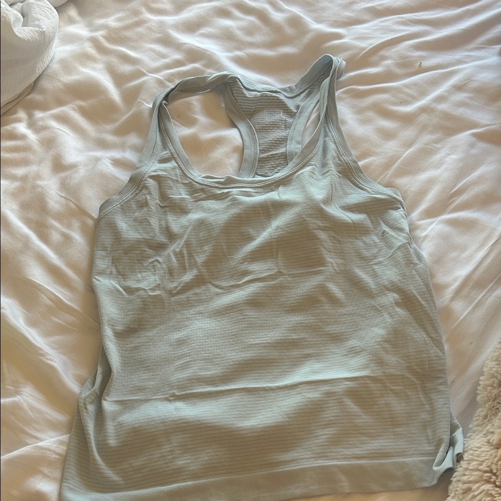 light blue lulu top